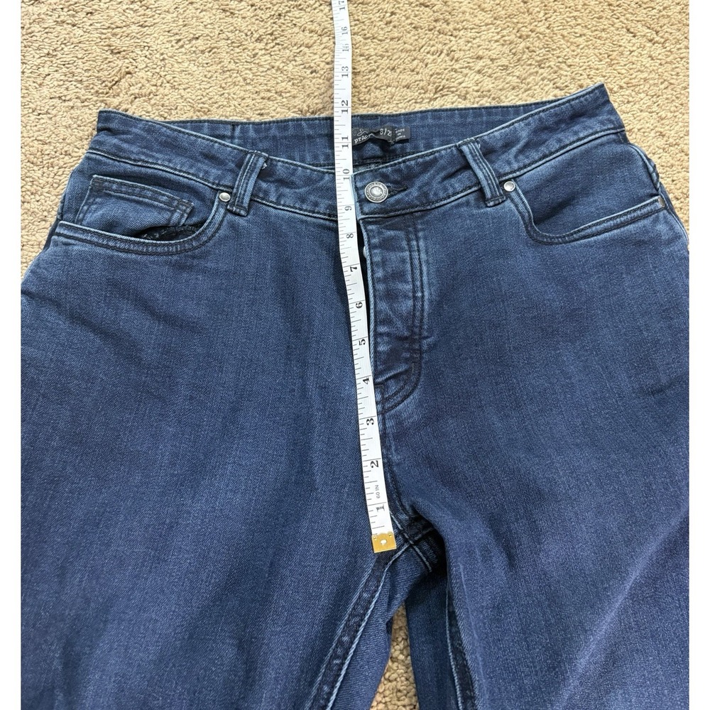Prana Jeans Women 8/29 Button Up Straight Leg Mid-Rise Dark Blue Denim Preppy - Picture 6 of 9
